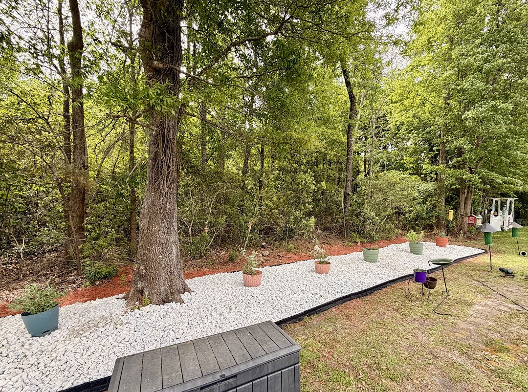 Mulch And Rock Landscaping Project